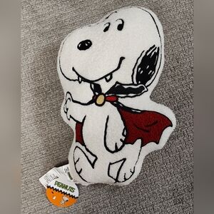 NWT! Peanuts Snoopy Dracula Vampire Halloween Sherpa  Plush Pillow - 14" x 17"